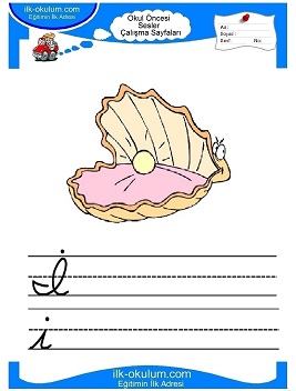 Çocuklar İçin i Sesi Çalışma Sayfaları 